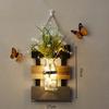 Wall Decoration Ins Style Wall Lamp Nordic Originality Plant Butterfly Background Home Decor Wall Lights Vase Lamp for Bedroom