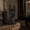 Witch Statue, Gothic Halloween Resin Witch Figurine, Dark Fantasy Ornament for Desktop, Bookshelf, Home, Office Decor