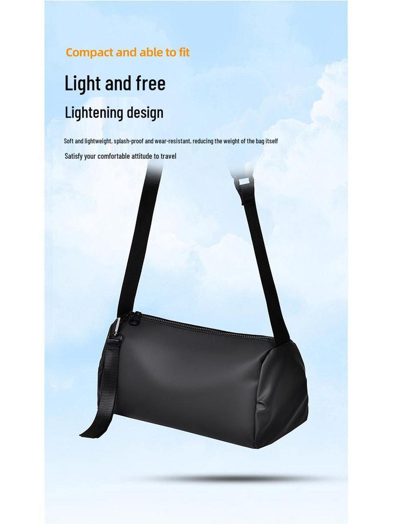 Trendy Korean-Style Retro Cylinder Crossbody Bag - Water-Resistant, Unisex Casual Shoulder Bag