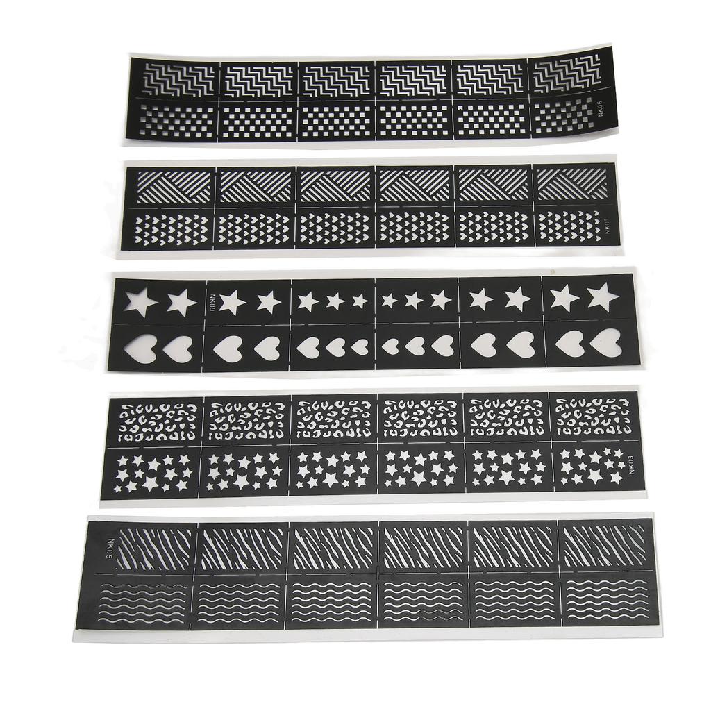 Nail Art Printing Template Professional 3D DIY Decoration Hollow Stickers Nails Soft Sponges