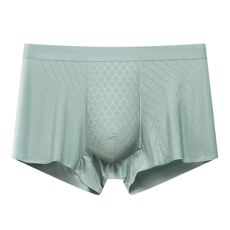 3pcs Summer Thin Ice Silk Men's Underwear Men's Flat Corner Pants with Mesh One Piece Breathable Thin Quick Drying Boxer Brief