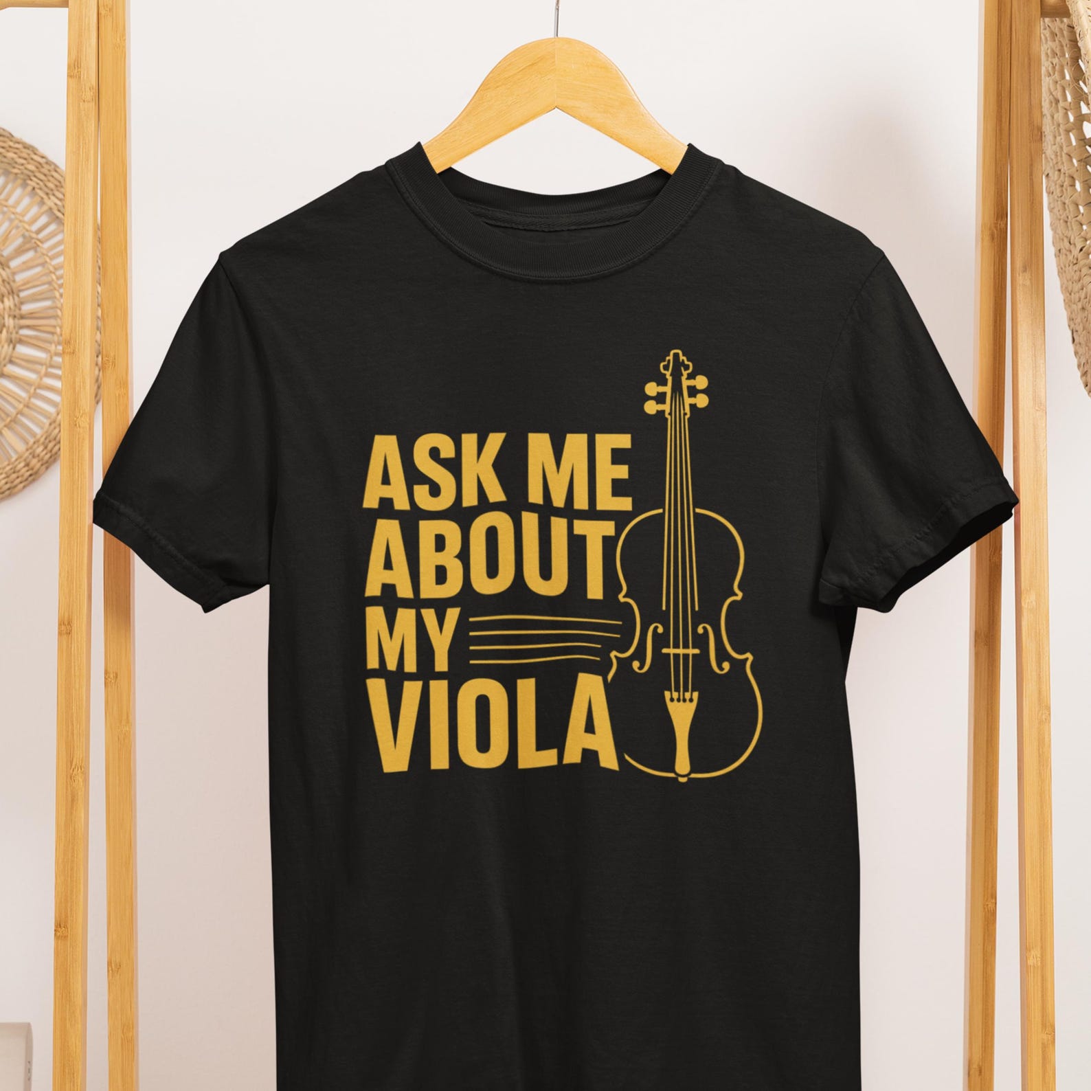 Ask Me About My Viola T-Shirt, Orchestra Musician Tee, Comfort Colors 1717 4XL
