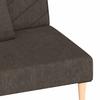 2 Seater Sofa Bed with 2 Pillows Brown Fabric