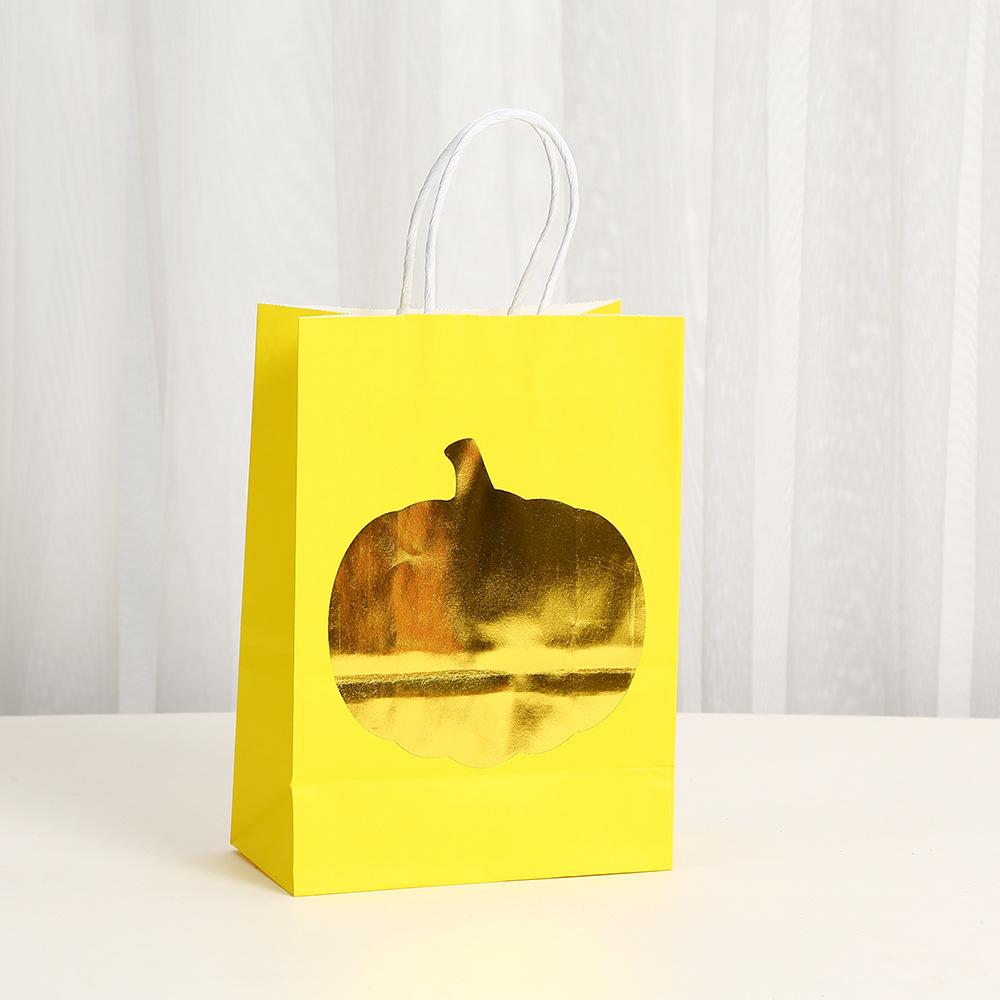 StoBag pumpkin gift wrapping bags kraft paper treat bags halloween thanksgiving day packaging bags for sweets autumn candy favor