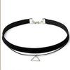 Pop Hollow Black Leather Velvet Choker Necklace Layer Jewelry Goth Necklace for Women Choker Collarbones Necklace