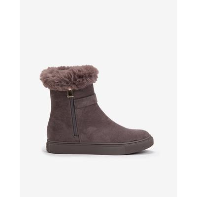 Simplet By ESquire Women S Fur Ankle bootS Gray