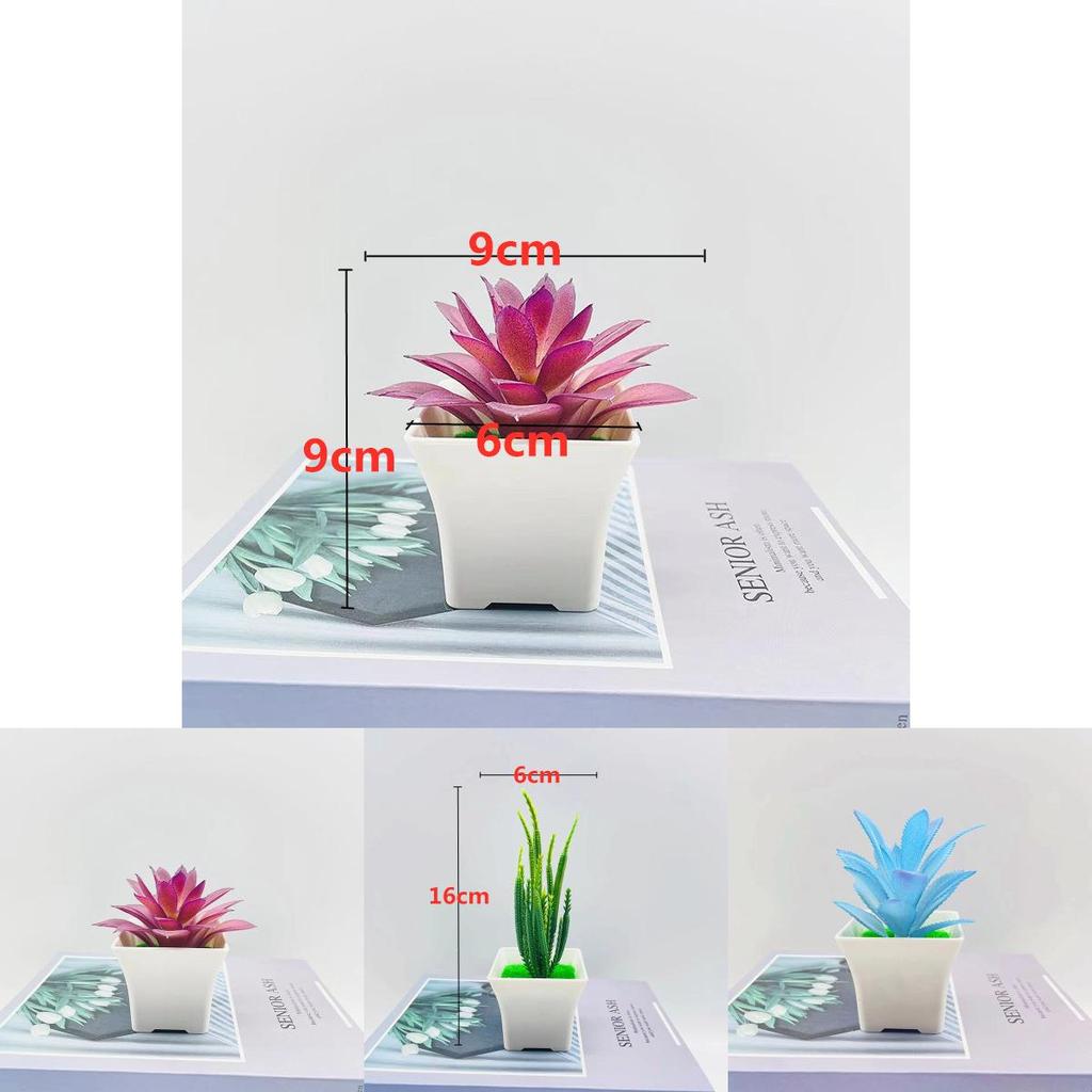 Plastic Faux Succulent Plant With Injection Mold Craft For Desktop Decor