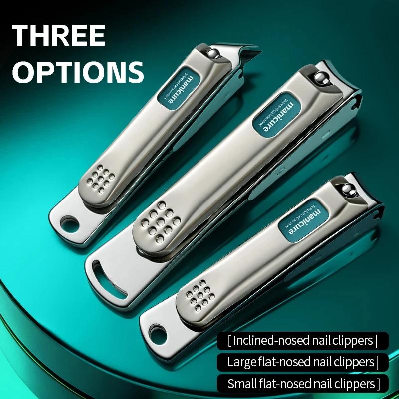 1/3Pcs Stainless Steel Nail Clipper Anti Splash Bionics Design Fingernail Cutter Pedicure Scissor Manicure Grooming Tools