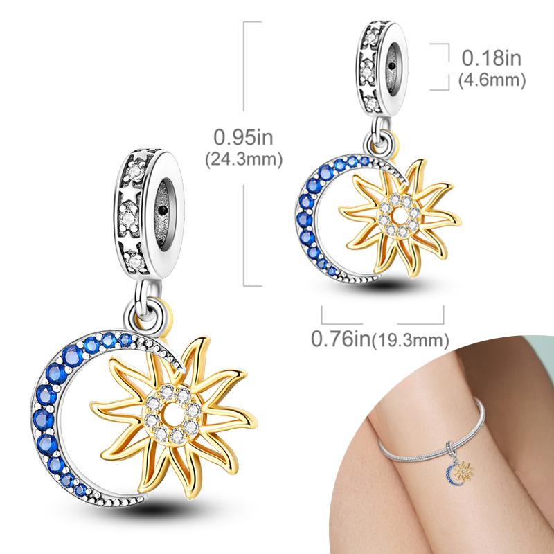 New 925 Silver Charms Bead Safety Chain Bead Fit Original Charms Bracelet Pendant Fine DIY Birthday Jewelry For Women