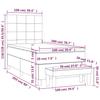 Box Spring Bed with Mattress Cream 100x200 cm Fabric
