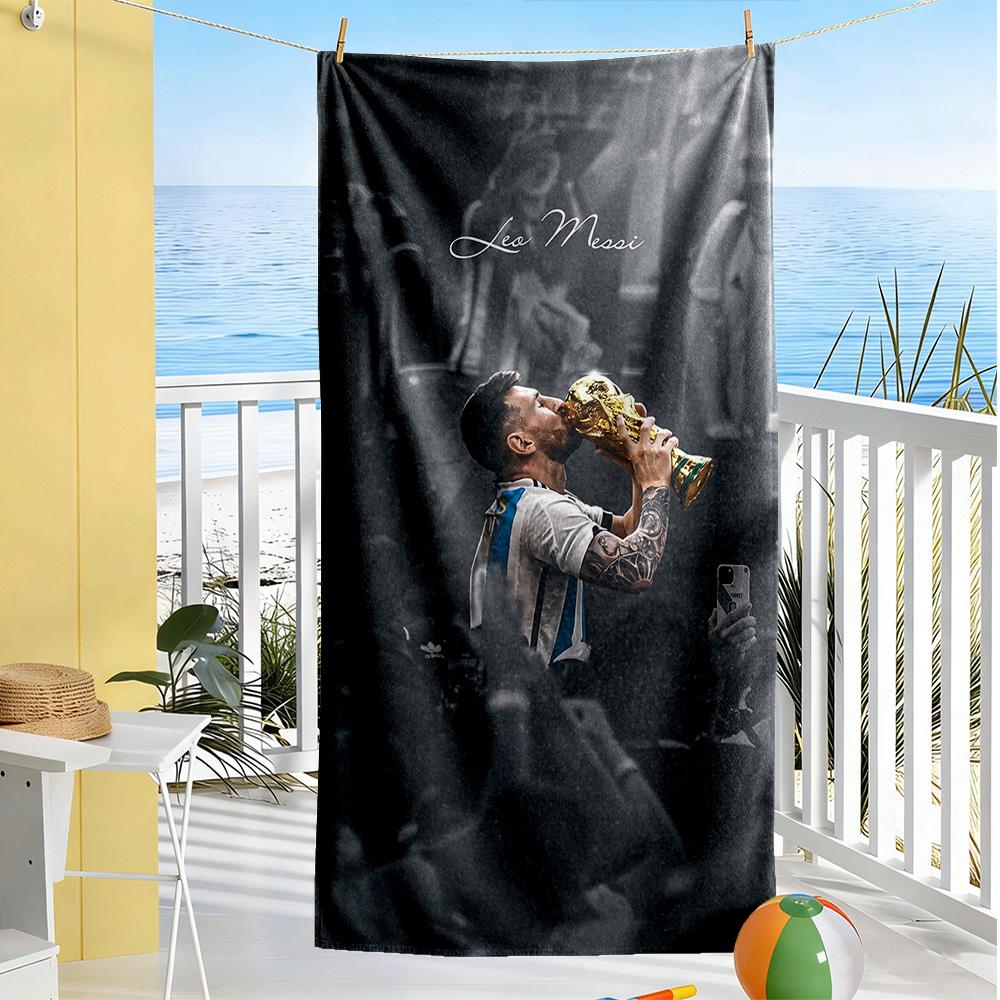 Messi Beach Towel Super Soft & Absorbent Comfortable Lightweight Ideal for Travel, Outdoor, Swim, Pool, Yoga, Surf, Camping, Hiking, Gym, Gift, Holida