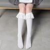 Jk Woman Socks Lace Cute Black White Velvet Lolita Long Socks Sexy Knee High Socks Kawaii Cosplay Anime Ruffle Nylon Stockings