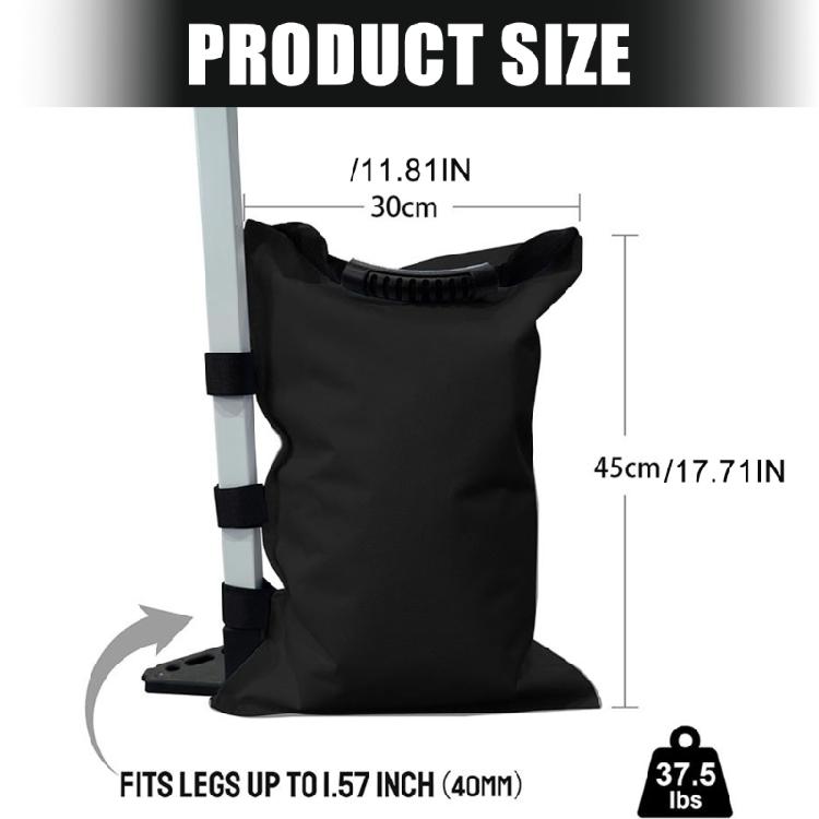 Outdoor Sand Weight Bags 4Pcs Zippers Top Sand Bags Ideal For Camping Sunshades Fixed And Beach Use