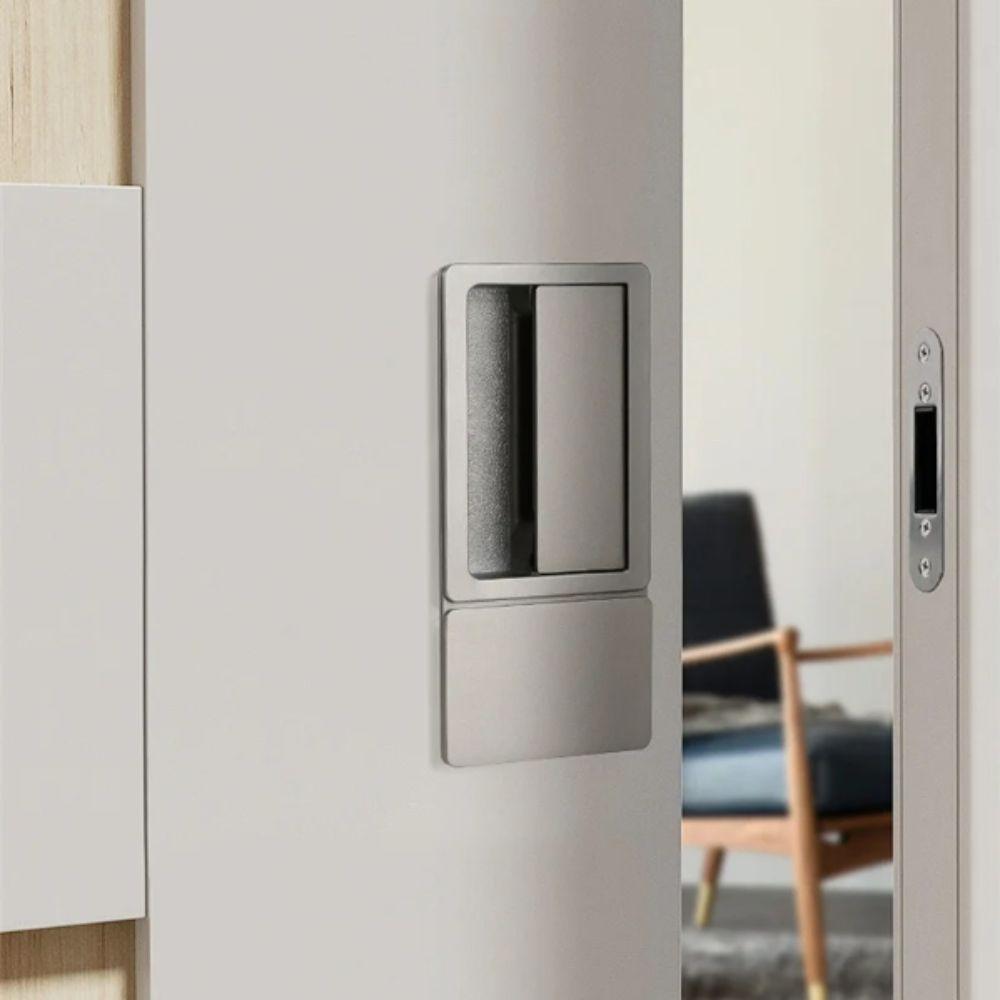 Design Senza Maniglia Serratura Magnetica per Porte Finitura Nera Maniglia a Incasso Porte Interne