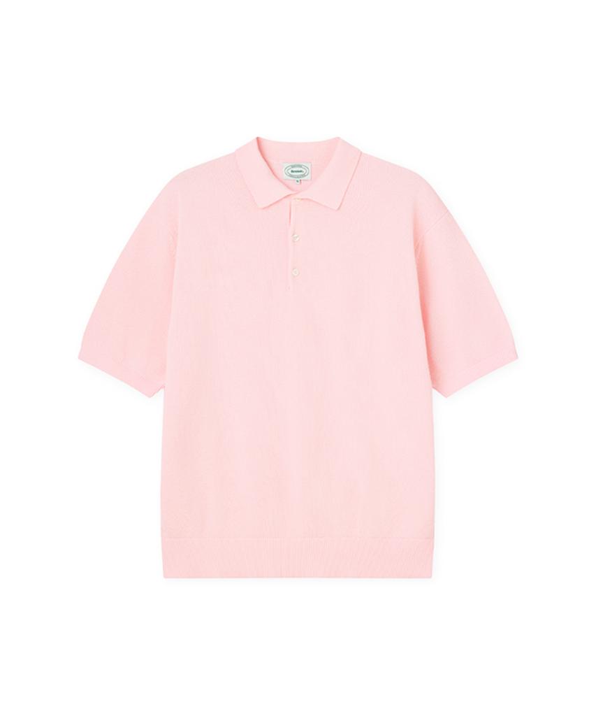 Beulumeon Knitted Cotton Polo Shirt (Pink)