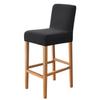 T -Jacquard Elastic Short Back Chair Cover Stretch Bar Stool Covers For Cafe Home Anti -Dirty Anti -Scrath S Size Seat Slipcovers
