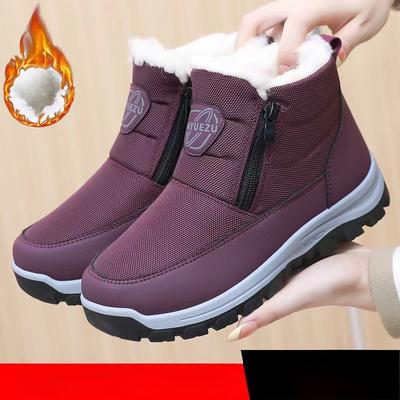 Botas de Neve Quentes de Lã e Espessas, Sapatos de Algodão Femininos Casuais e da Moda Antiderrapantes, Sapatos Confortáveis