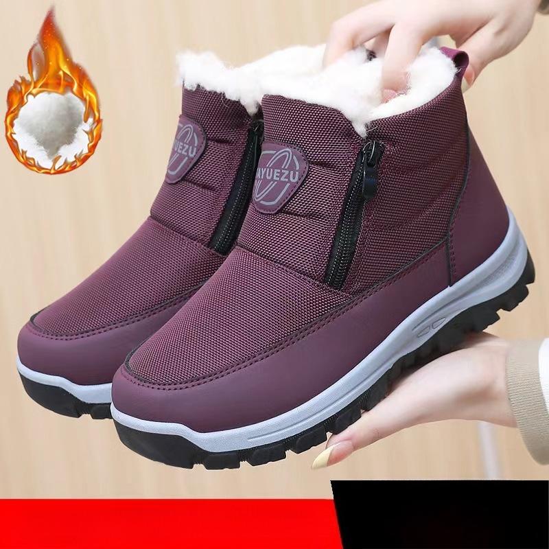 Fleece and Thickened Warm Snow Boots, Casual and Fashionable Anti-slip Women's Cotton Shoes, Comfortable Shoes