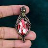 Kingman Red Mohave Copper Turquoise Pendant Copper Wire Wearing Pendant Gemstone Jewelry Handmade Pendant Personalized Gifts Unique Pendant