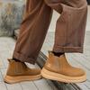 22 Spring and Autumn British Vintage Chelsea Boots Casual High Top Leather Shoes Outdoor Martin Boots