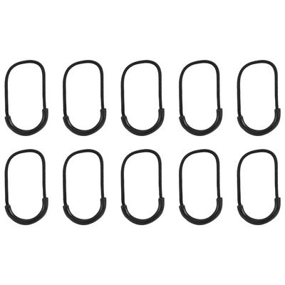 10 Pezzi Nero Plastica EDC Stile Sorriso Tirazip Corda per Abbigliamento Borsa Accessori
