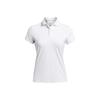 Ua Iso-Chill Solid Logo Casual Comfortable Short Sleeve Polo Shirt Women Tops White 1382814-100