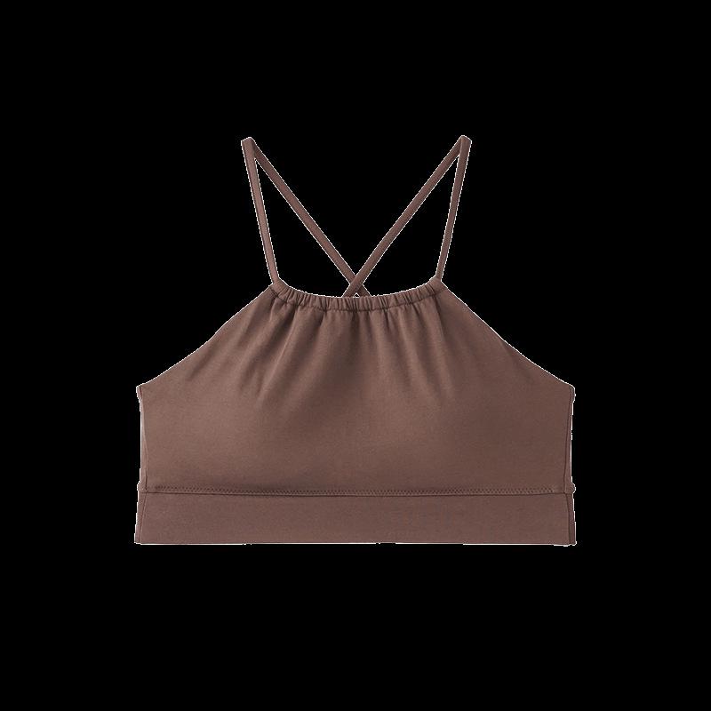 Small Women's Camisole with Built-in Bra Pads, Cross-Strap Halter Neck, Strapless Summer Innerwear.