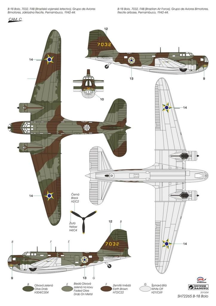 Special Hobby Maßstab Amerikanischer Douglas Bolo Kriegstarnung Plastikmodellbausatz SH72265 1/72 B-18 Zweimotoriger Bomber, Farbe, (Flugzeug)
