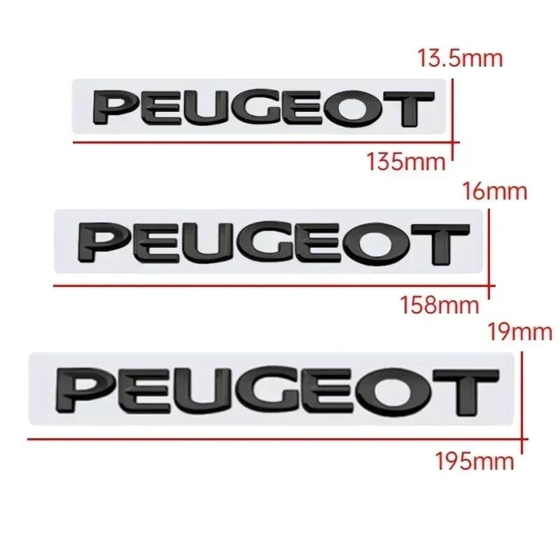 ABS Car Letter Emblem Rear Trunk Badge Sticker Decoration for Peugeot 107 108 206 207 208 301 306 307 308 407 408 2008 4008 5008