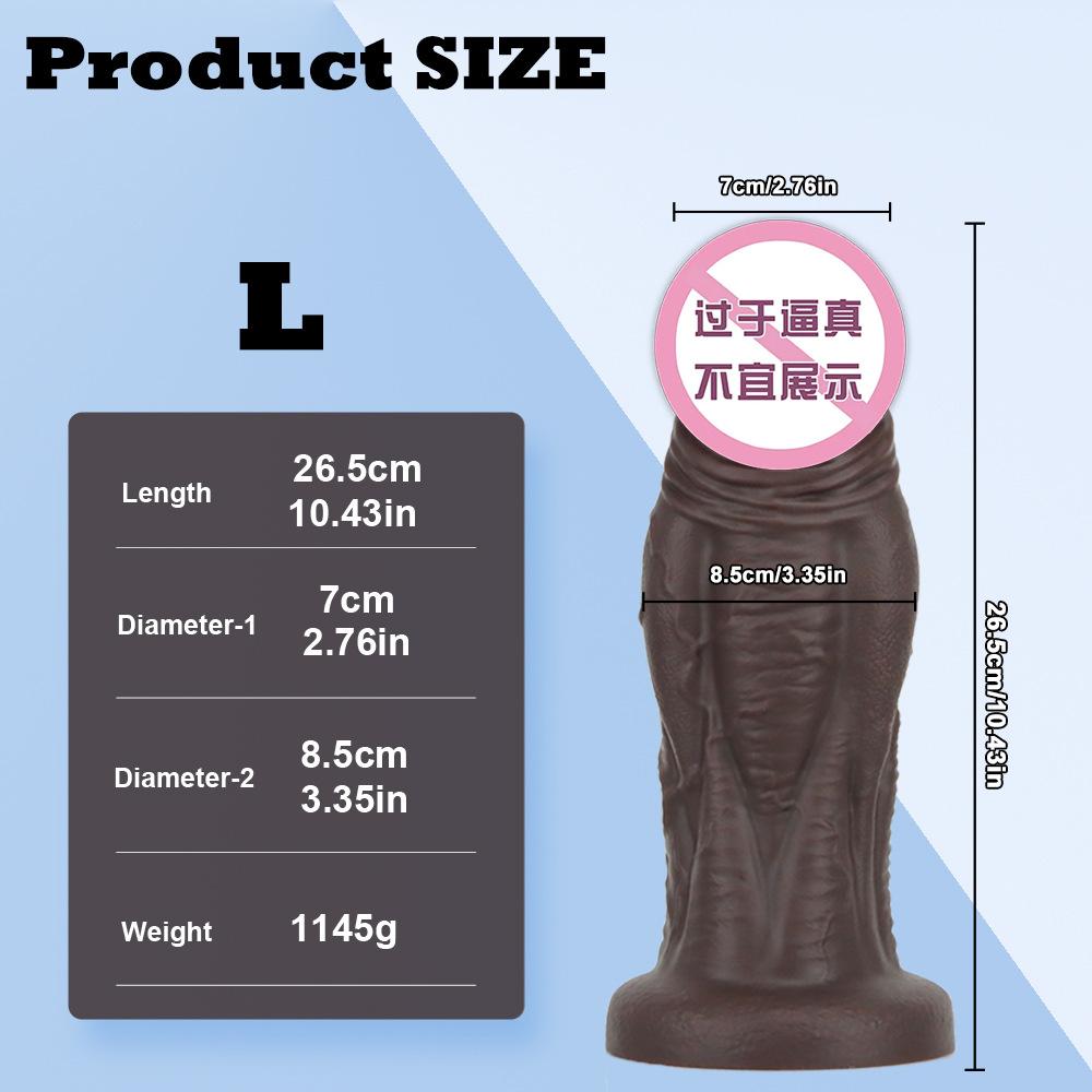 Black Diamond Extra Large Thick Fake Penis Silicone Soft Alien Simulation dildo Anal Plug Expander Majiao Alternative Sex