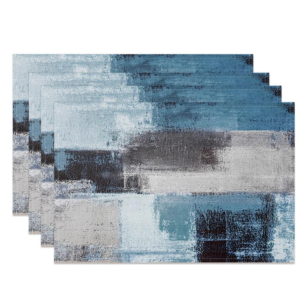 1PC Abstract Art Table Mats Modern Marble Ink Wash Pattern Waterproof Heat Placemats Dining Table Table decoration