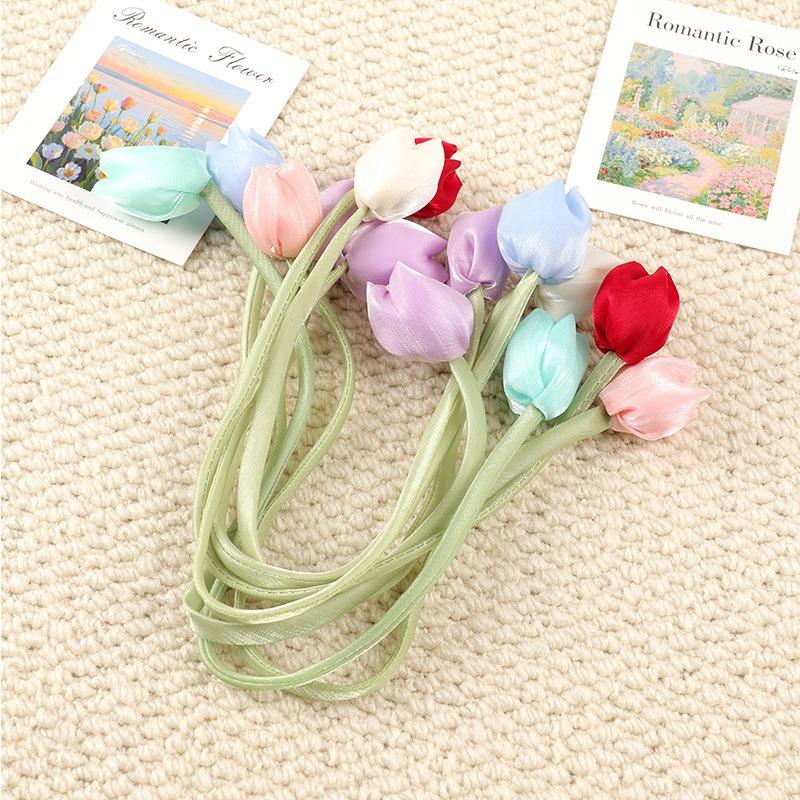 Sweet simulation tulip bud fabric flower clothing accessories accessories DIY headgear hair accessories luggage accessories