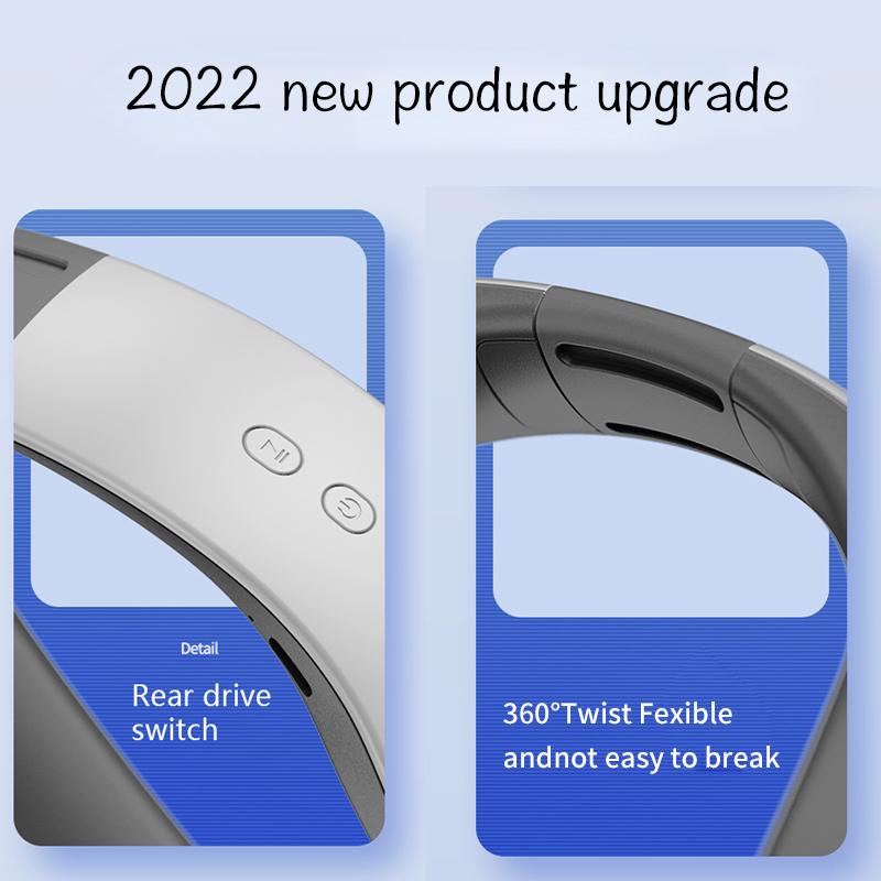 2024 Portable Neck Fan Electric Wireless Fan Rechargeable Mini Ventilation Cooling USB Bladeless Silent Fan for Outdoor Sports