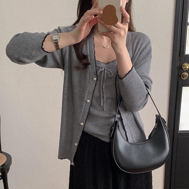 Women's Lightweight 50% Wool 50% Mulberry Silk Cardigan - 4-Season Versatile Knitwear for All-Year Comfort & Style