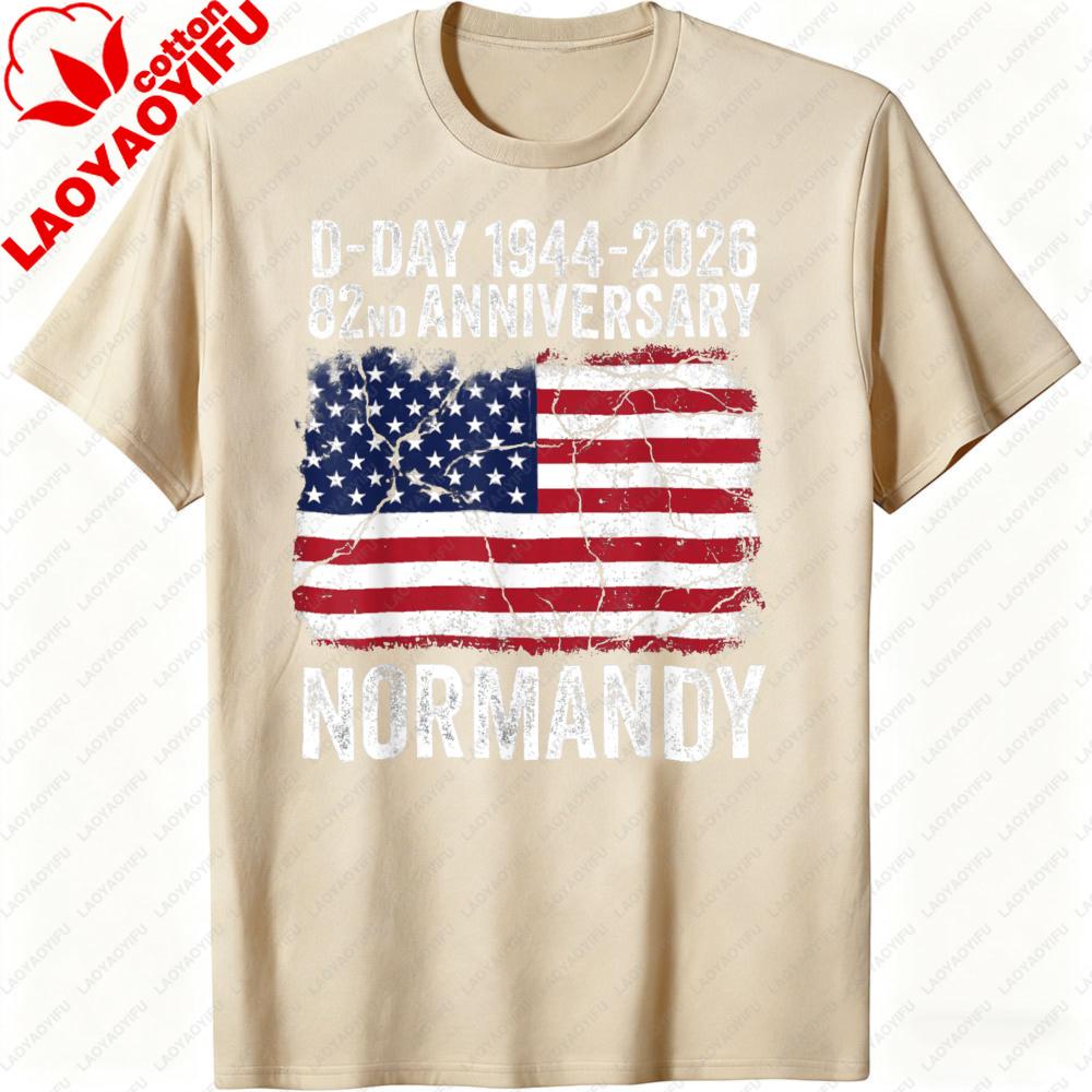 Dday 82nd Anniversary 19442026 Norunisexdy Tshirt Classic Memorial Clothing Unisex Unisex Unisex Summer Crewneck Cotton Tee Tops