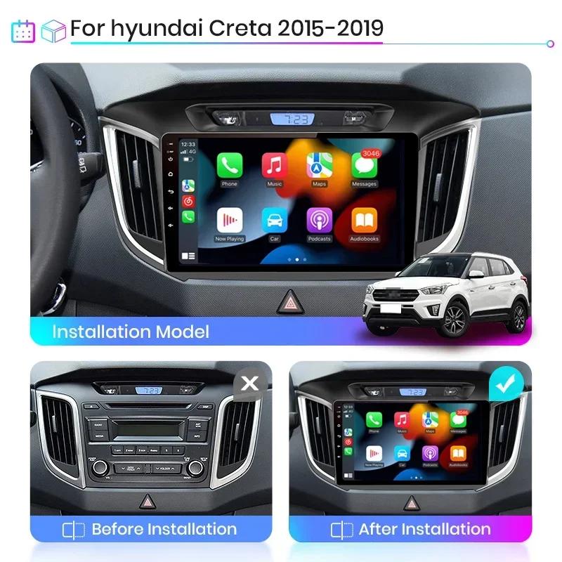 Android 13 Radio For Hyundai Creta Ix25 2015 2017 2019 Car Stereo Multimedia Player Carplay Auto GPS Navigation 2DIN DSP 4G