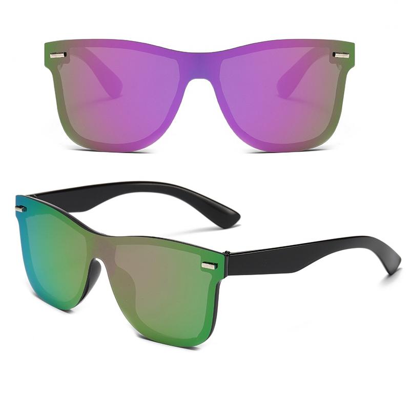 

Luxury Square Sunglasses Men Women Fashion One-piece Sun Glasses Unisex Vintage Mirror Blue Driving Eyewear UV400