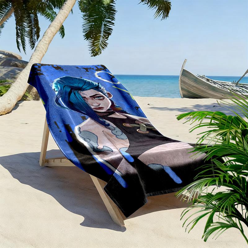 Jax's Silence 2D Flat Print Beach Towel, Large Soft Quick Dry Towel for Beach Camping SwimmingXSTJ0915063