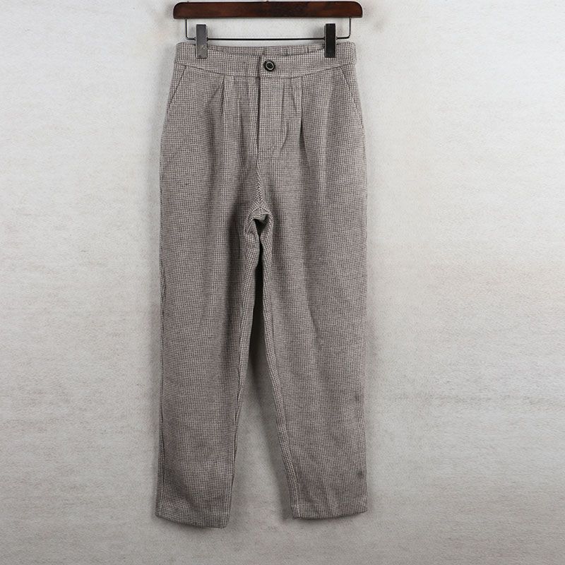 

Солнечный Дом Осень и Зима Новые Женские Свободные Стройнящие Брюки С Высокой Посадкой Узкие Трикотажные Спортивные Повседневные Укороченные Брюки Брюки женские Толстые Khaki M: Waist 68-78