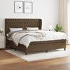 Exclusive House - Slatted Bed Base with Mattress Dark Brown 180x200 Cm