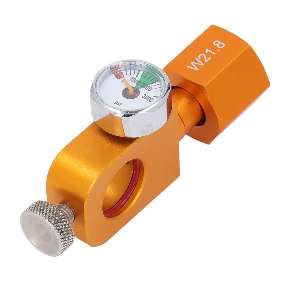 W21.8 Soda Carbonator Refill Adapter Professional High Accuracy CO2 Refill Adapter with Pressure Gauge and Deflating