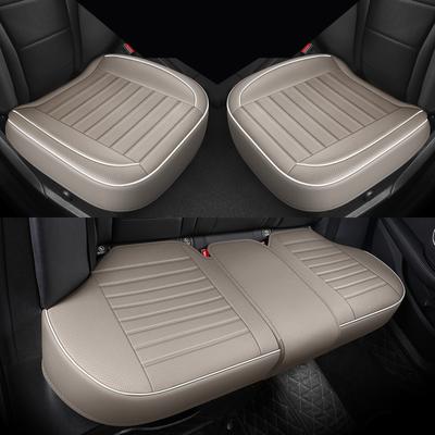 PU Leather Car Seat Cover Universal Vehicle Seat Cushion Anti Slip Seat Protector Mat Waterproof Sweatproof Surface 1pc/3pc