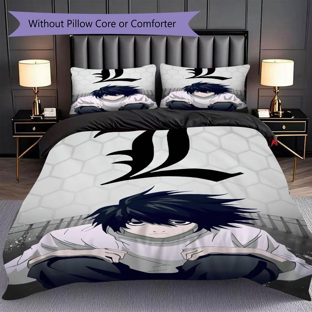 Death Note Chess Showdown Threepiece Set 1 Duvet Cover 2 Pillowcase Without Core Without Core Bedding Set Christmas Birthday Gift