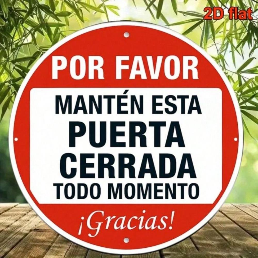 Vintage Metal Sign Por Favor 20x20cm Retro Wall Decor for Kitchen Bar Cafe
