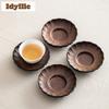 2pc/lot Walnut Solid Wood Coasters Antique Hot Pad For Coffee Cups Saucer Anti-scald Placemats Teacup Base Teaset Accessories