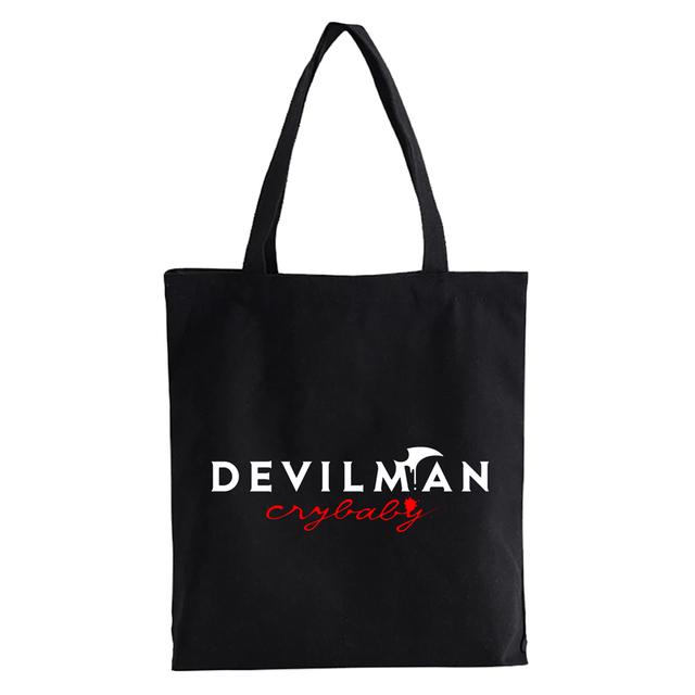 

Аніме Devilman Crybaby сумка для покупок багаторазова екологічна сумка великої ємності Сумки на плече Повсякденна сумка для дівчат Жіноча сумка з полотна 24*26cm