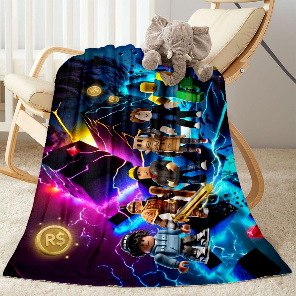 Roblox Game Characters Blanket Comfortable Suitable For Seaside Bed Office For All Occasions Playful Design Birthday Christmas Gift Blanket