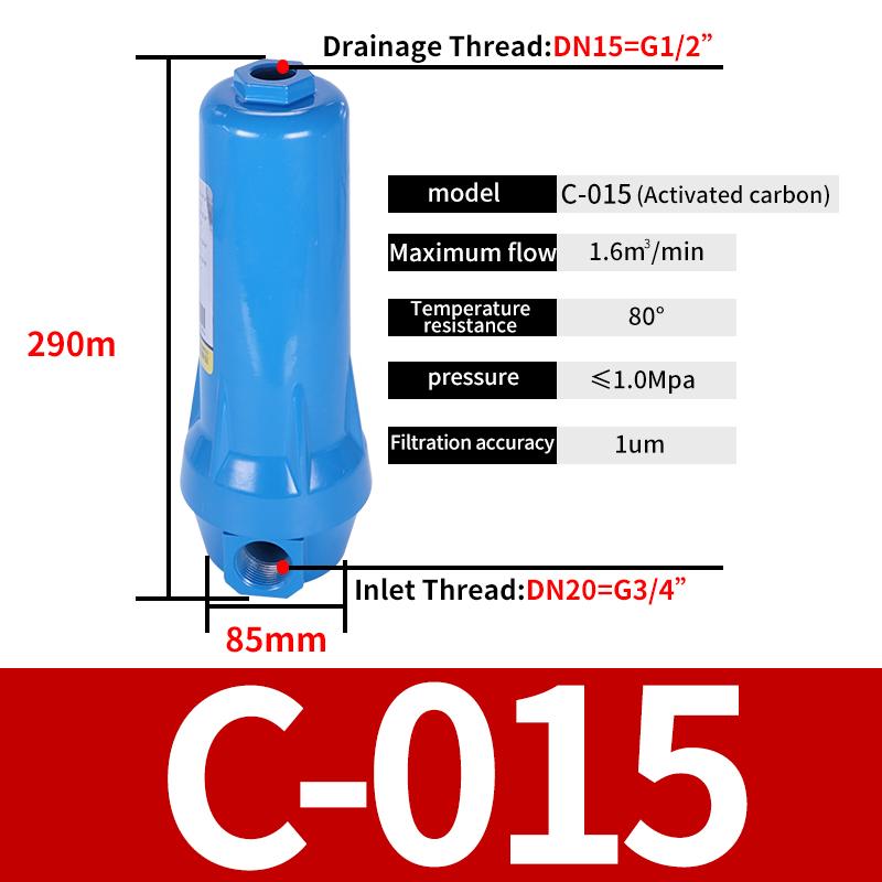 Q-015 S-015 C-015 Oil Water Separator P-015 Filter Element Air Precision Filter Dryer Air compressor Accessories Compressed