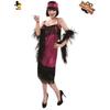 Jiahua Adult Women's Retro Fringed Dress Performance Clothes Era Fringed Dress Masquerade Ball
