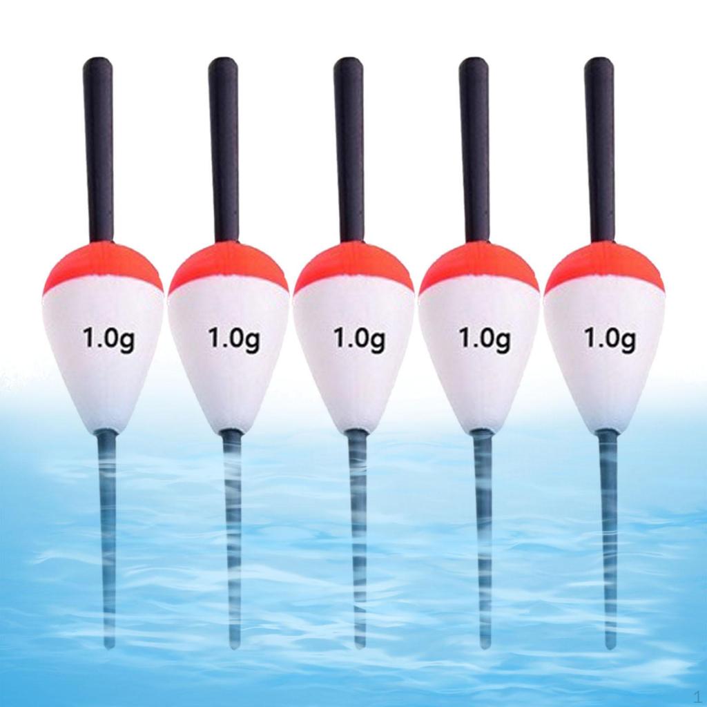 5 Brightly Colored Oval Shaped EVA Foam Fishing Buoys, High Buoyancy for Trout, Catfish, Bass And